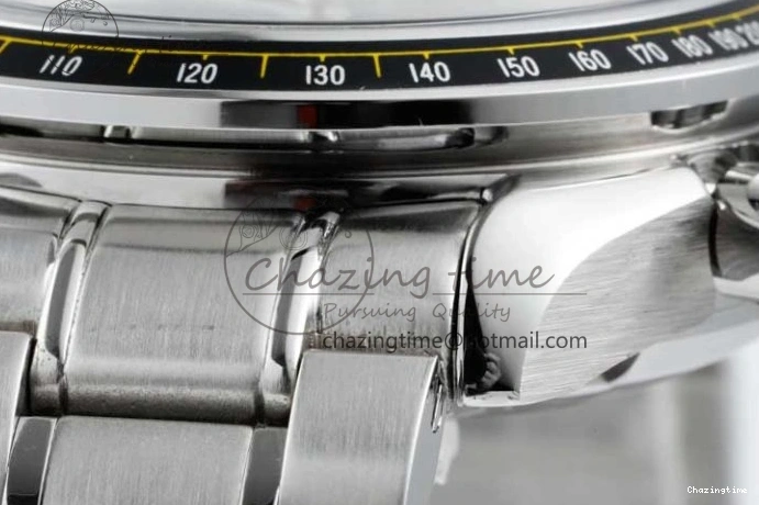 0217 Speedmaster Racing Master SS HKF Best Edition Black Dial on SS Bracelet A Versatile 7810